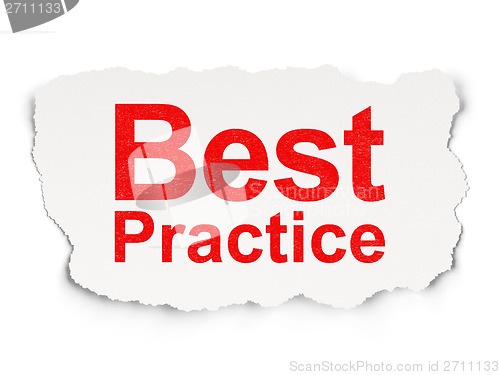 Image of Education concept: Best Practice on Paper background