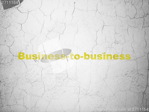 Image of Finance concept: Business-to-business on wall background