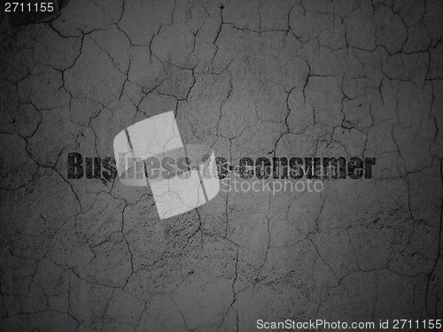 Image of Business concept: Business-to-consumer on grunge wall background