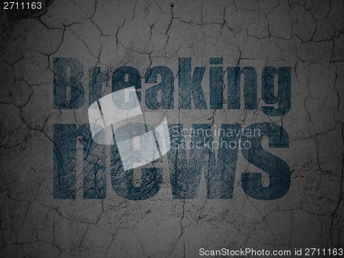 Image of News concept: Breaking News on grunge wall background