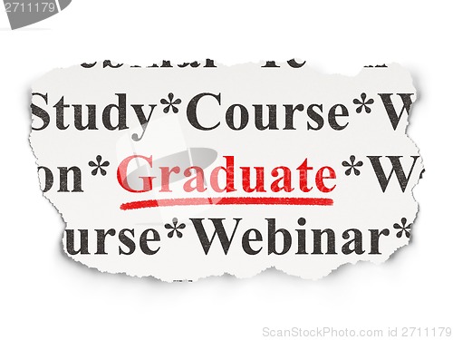 Image of Education concept: Graduate on Paper background