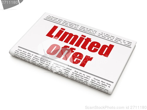 Image of Finance concept: newspaper headline Limited Offer