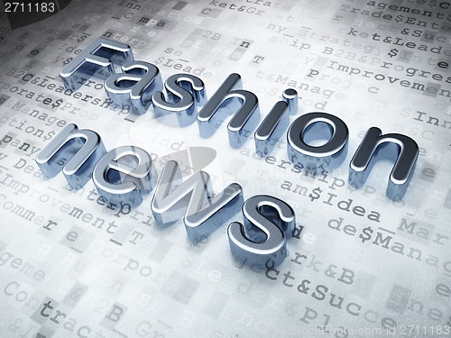 Image of News concept: Silver Fashion News on digital background