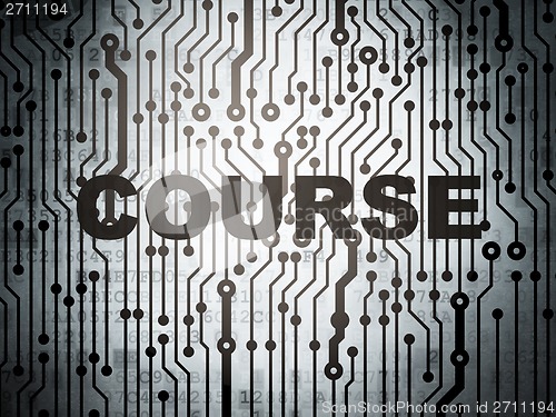 Image of Education concept: circuit board with Course