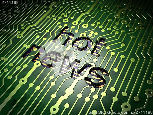 Image of News concept: Hot News on circuit board background