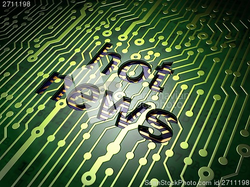 Image of News concept: Hot News on circuit board background