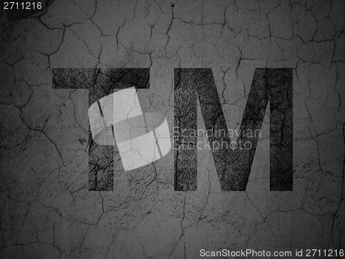 Image of Law concept: Trademark on grunge wall background