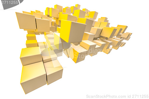 Image of yellow shaded cubes