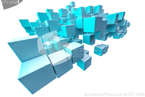 Image of blue shaded cubes