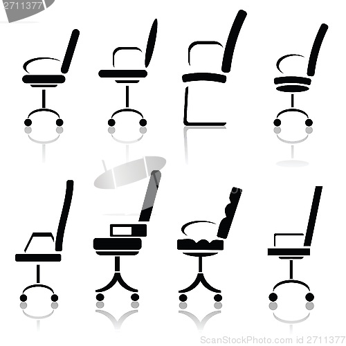 Image of silhouettes of office chairs