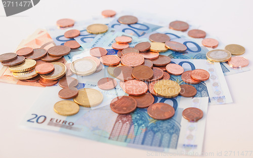 Image of Euros coins and notes