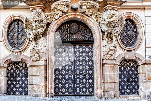 Image of Entrance of italy embassy in Prague