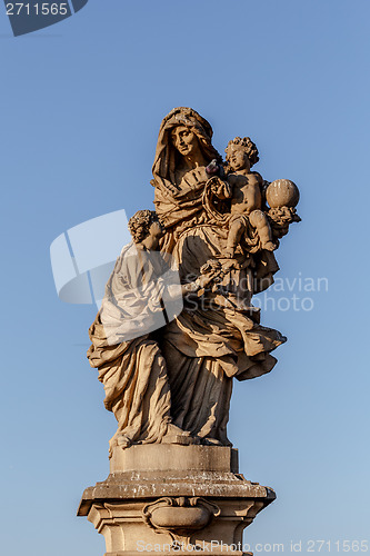 Image of Staue on the Charles Bridge in Prague, Czech Republic.