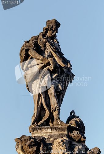 Image of Staue on the Charles Bridge in Prague, Czech Republic.