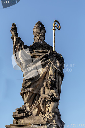 Image of Staue on the Charles Bridge in Prague, Czech Republic.