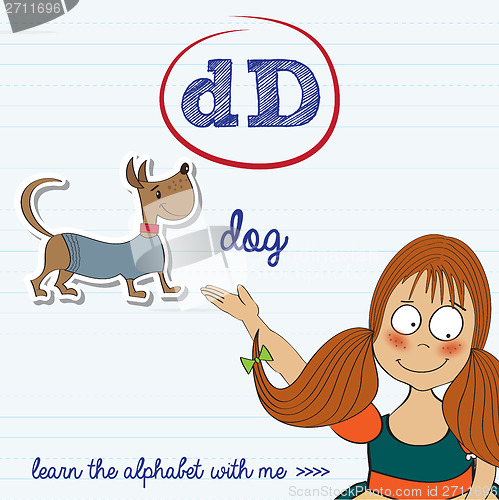 Image of alphabet worksheet of the letter d