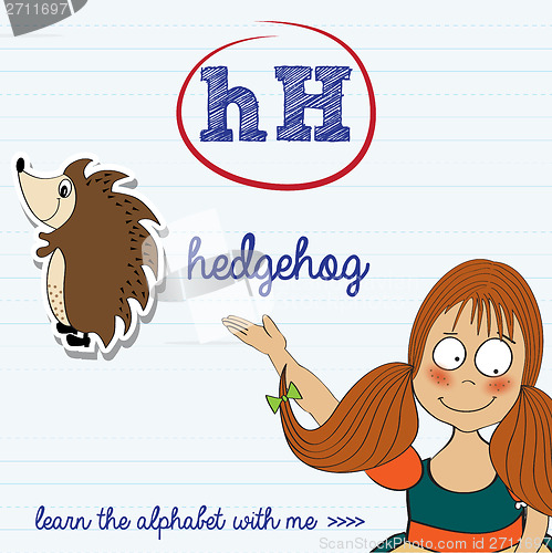 Image of alphabet worksheet of the letter h