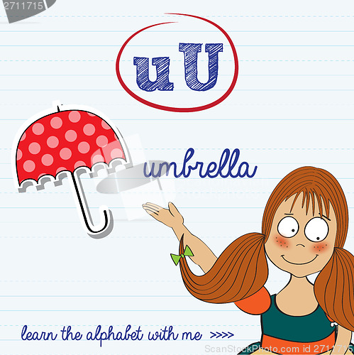 Image of alphabet worksheet of the letter u