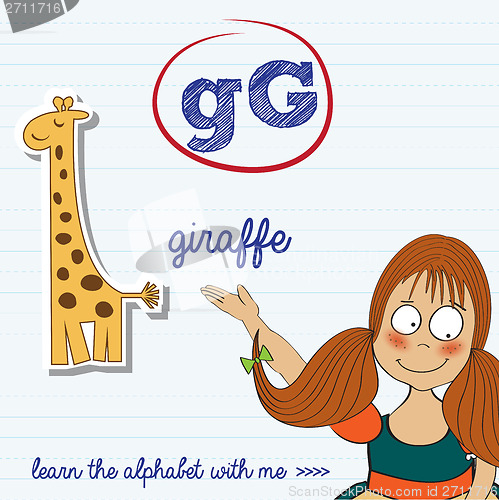 Image of alphabet worksheet of the letter g