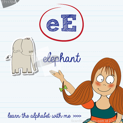 Image of alphabet worksheet of the letter e