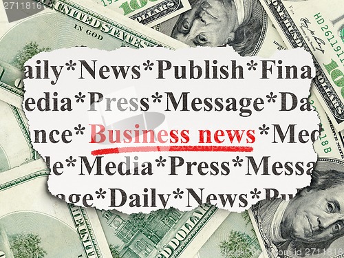 Image of News concept: Business News on Money background