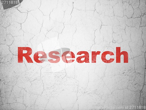 Image of Marketing concept: Research on wall background