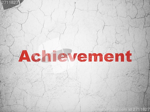 Image of Education concept: Achievement on wall background