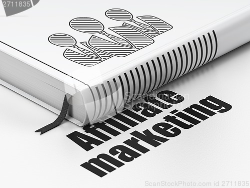 Image of Business concept: book Business People, Affiliate Marketing on white background