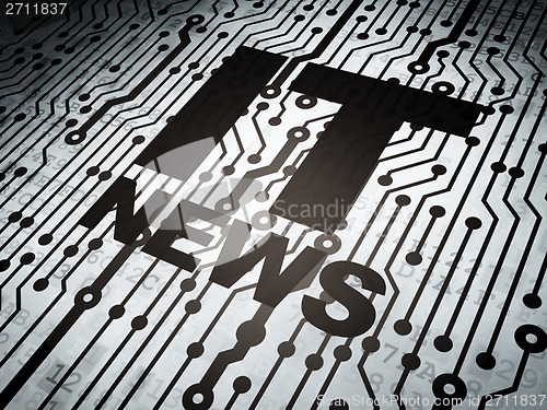 Image of News concept: circuit board with IT News