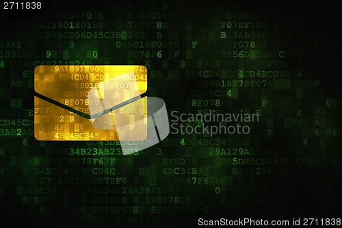 Image of Finance concept: Email on digital background