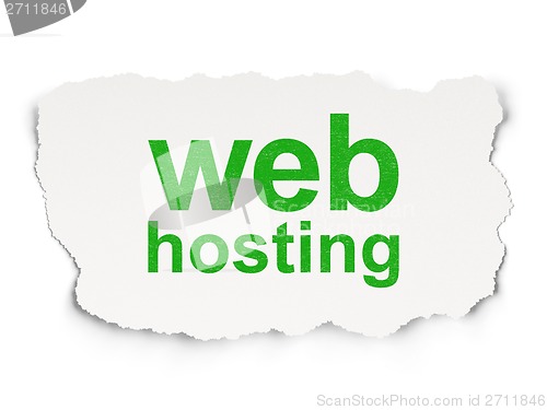 Image of Web design concept: Web Hosting on Paper background