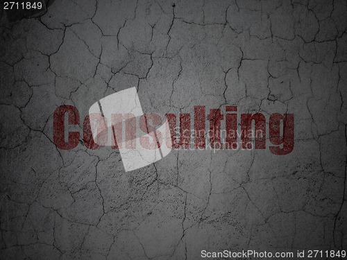 Image of Finance concept: Consulting on grunge wall background