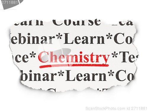 Image of Education concept: Chemistry on Paper background