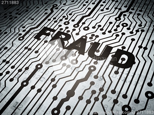 Image of Protection concept: circuit board with Fraud