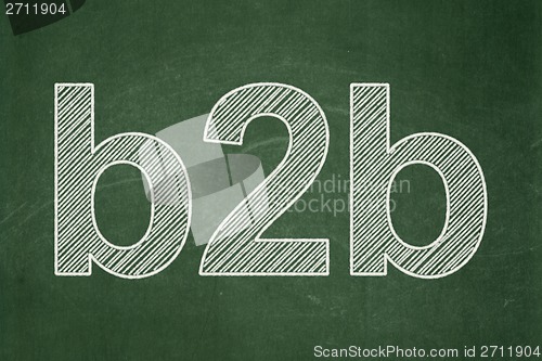 Image of Finance concept: B2b on chalkboard background