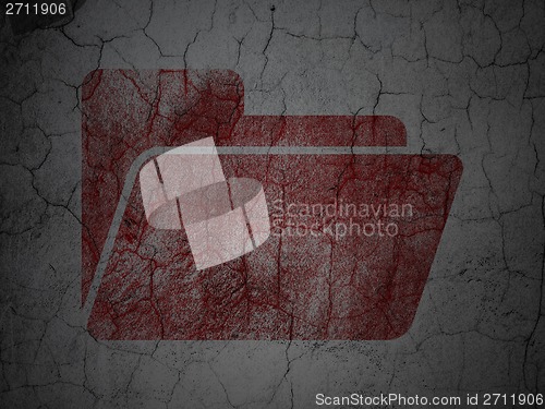Image of Finance concept: Folder on grunge wall background