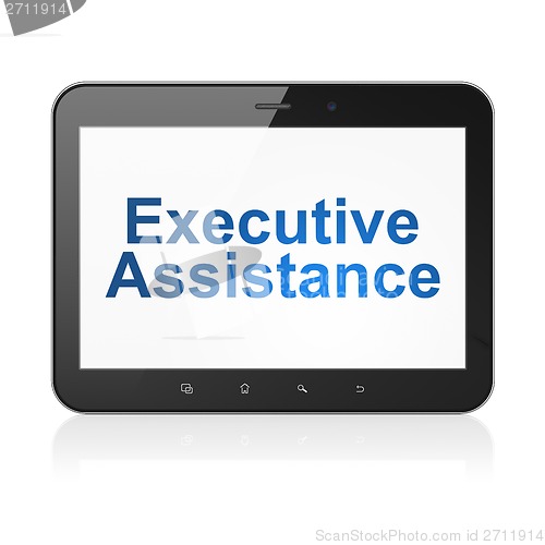 Image of Business concept: Executive Assistance on tablet pc computer