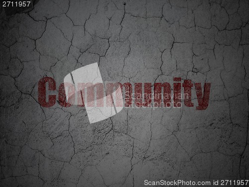 Image of Social network concept: Community on grunge wall background