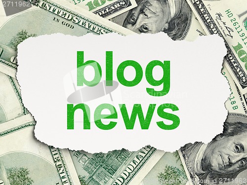 Image of News concept: Blog News on Money background