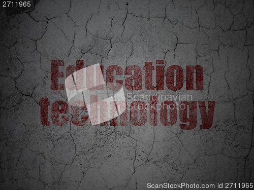 Image of Education concept: Education Technology on grunge wall background