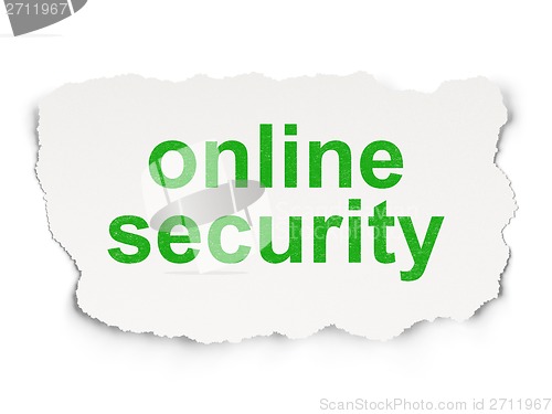 Image of Security concept: Online Security on Paper background