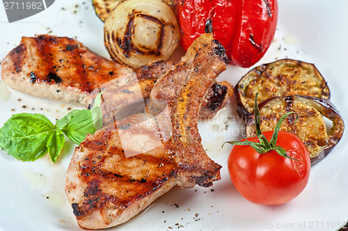 Image of meat with vegetable