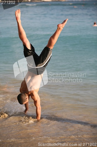 Image of Handstand on the beach