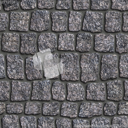 Image of Granite Sett. Seamless Tileable Texture.