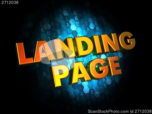 Image of Landing Page Concept on Digital Background.