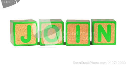 Image of Join - Colored Childrens Alphabet Blocks.