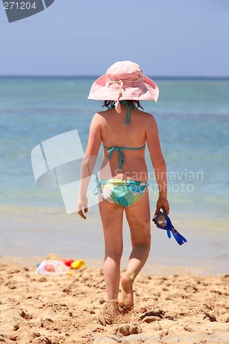 Image of Little girl on the beach