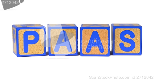 Image of PAAS - Colored Childrens Alphabet Blocks.