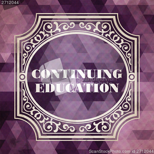 Image of Continuing Education Concept. Vintage design.