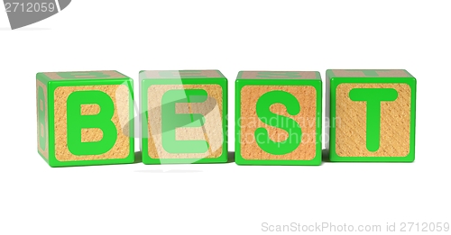 Image of Best - Colored Childrens Alphabet Blocks.